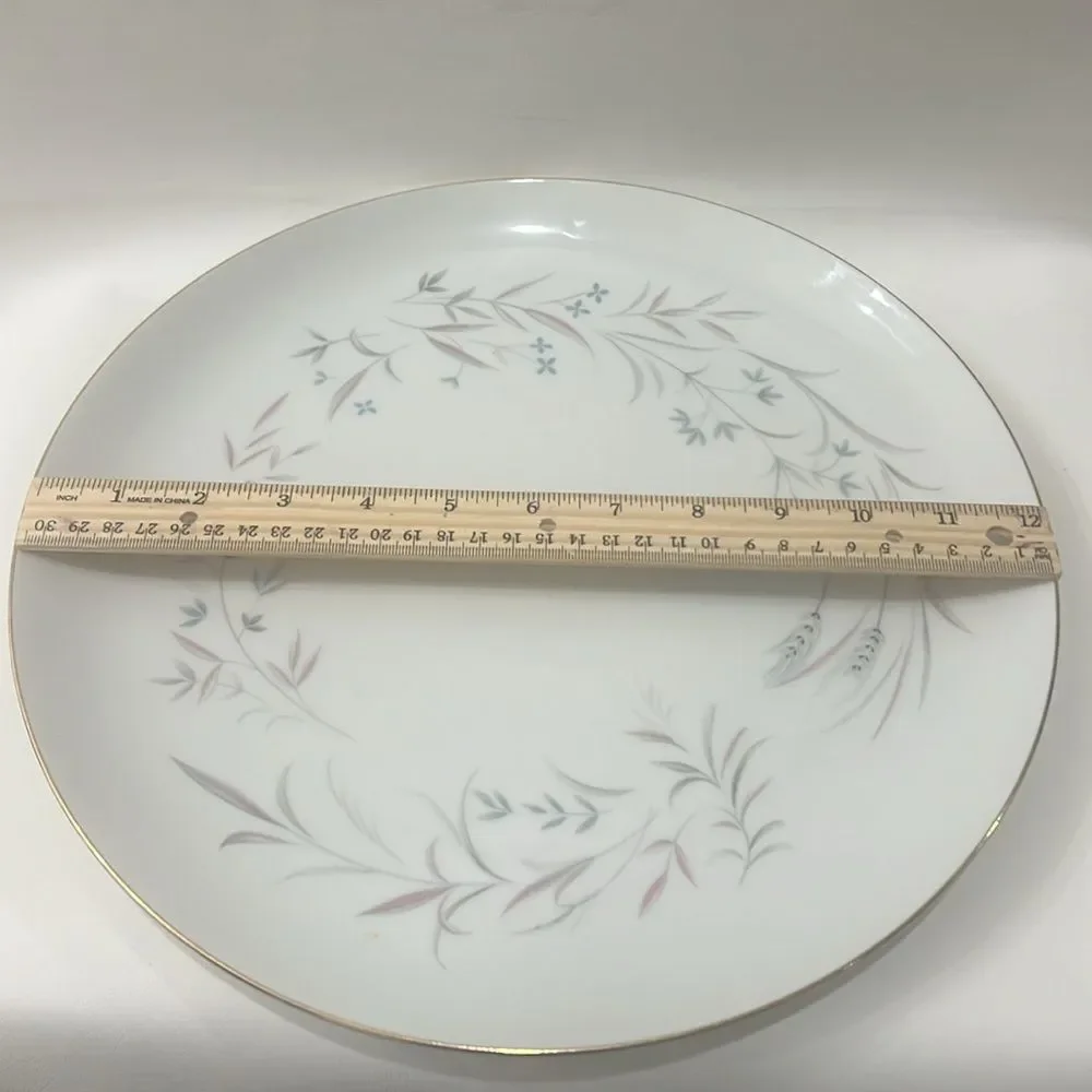 Wentworth Japan Fine China 10 1/4 In Round Plate Gold Trim Pink Blue Floral
